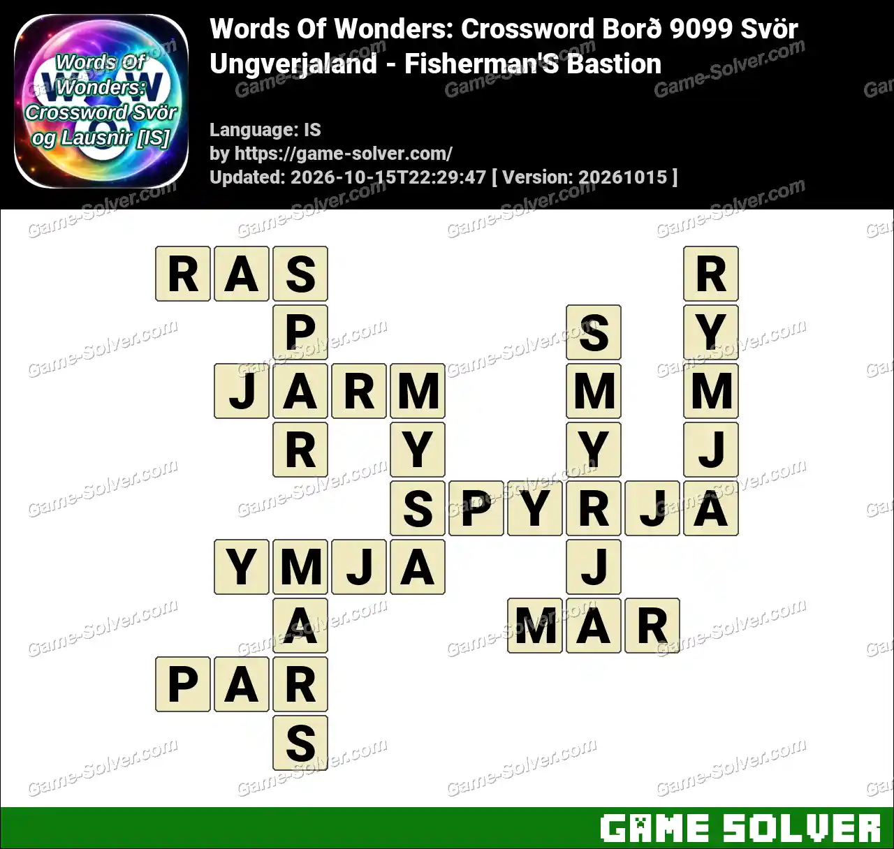 Words Of Wonders: Crossword Borð 9099 Svör – Ungverjaland – Fisherman’S Bastion
